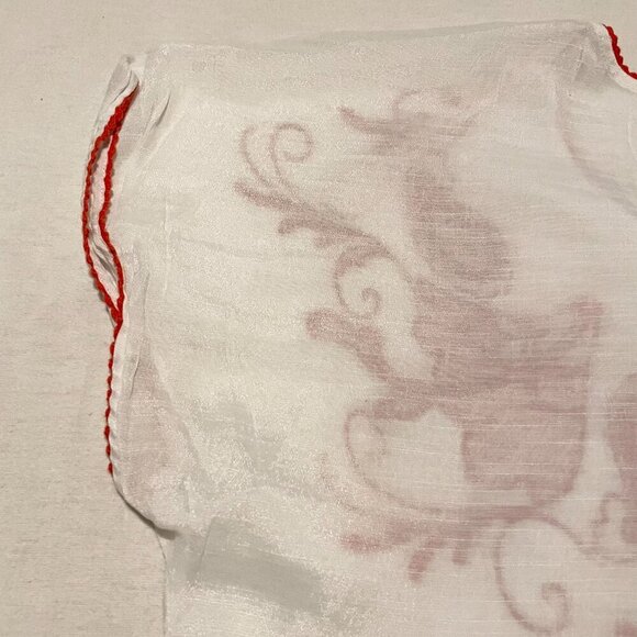 Forever 21 Embroidered Loose Fitting Semi Sheer Blouse Size Medium - Picture 12 of 15